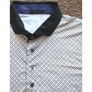 Greyson Shirt Men's Performance Golf Polo Sz XL Geometric Diamond Print Preppy